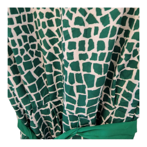 Eliza J green white print belted shift dress size 8 - Picture 5 of 8